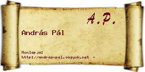 András Pál névjegykártya